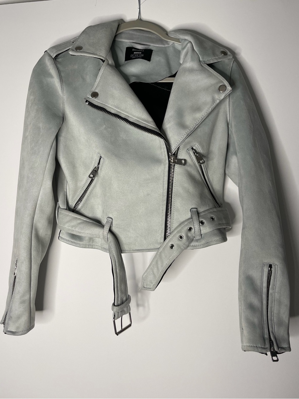 Bershka suede grey jacket